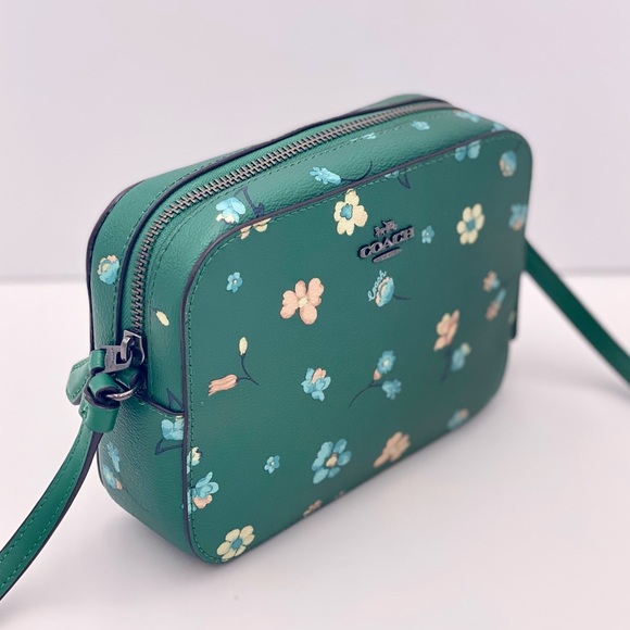 Coach Mini Camera Bag With Mystical Floral Print Green Multi - Picture 5 of 12